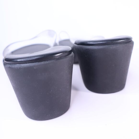 ANCIENT GREEK SANDALS Wide Clear Strap Platform Heeled Sandal Black Women's 40 - Picture 4 of 7